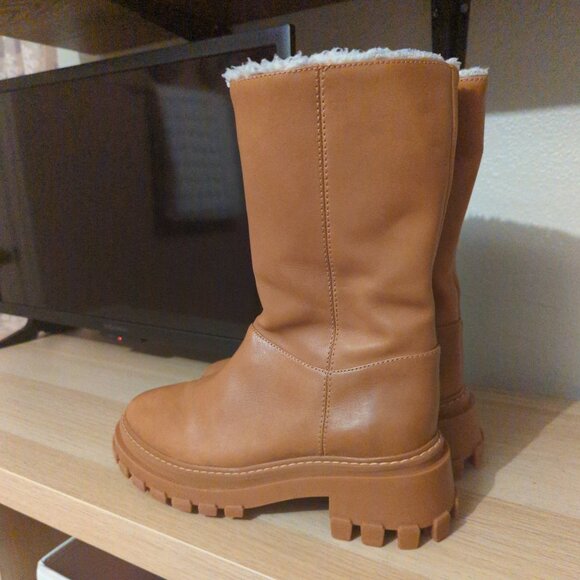 schutz boots leather tan beige 7.5 - Picture 4 of 6